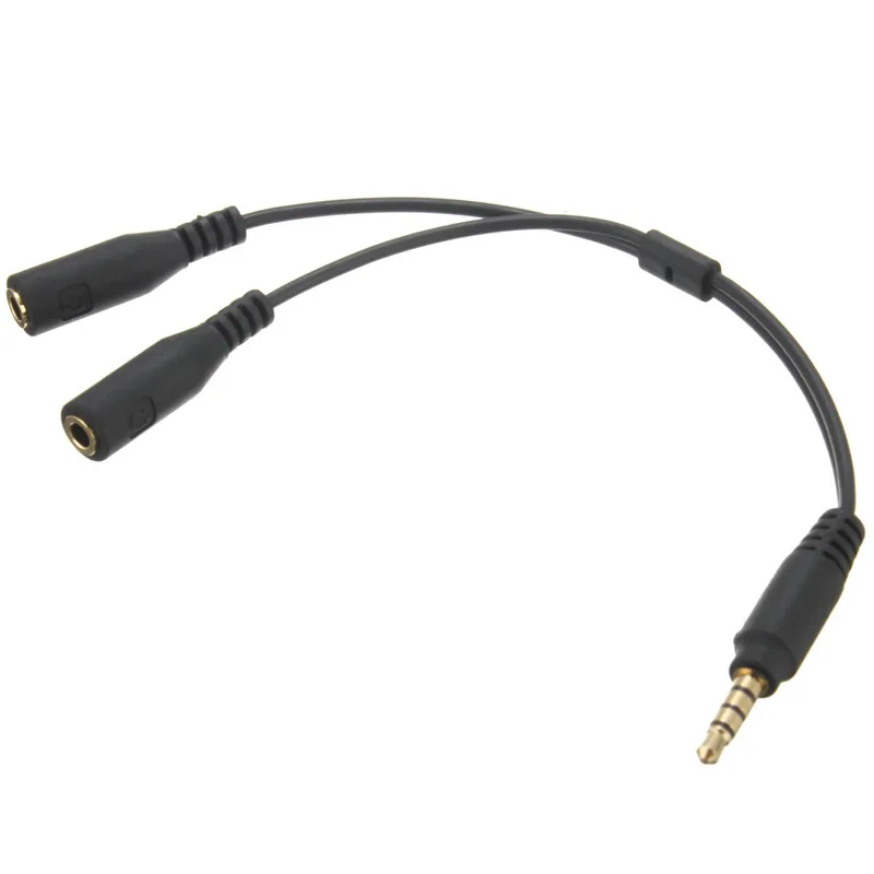 LEORY Высококачественная гарнитура с разъемом типа Папа 2 и двумя разъемами для