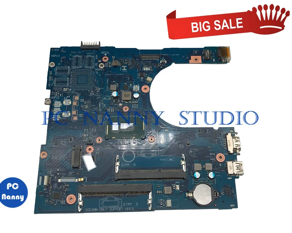 ПК Няня для Dell Inspiron 5558 материнская плата 0F0FC6 F0FC6 LA B843P i3 5005U DDR3L