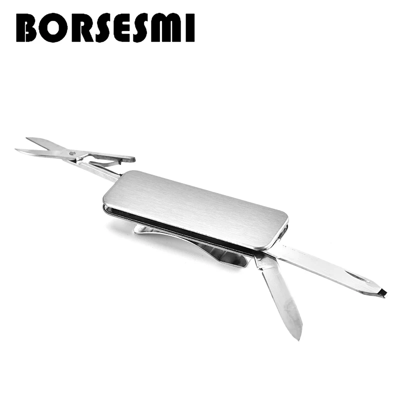 Горячая Распродажа 5 шт./лот мини нож для ключей из нержавеющей стали в 1 Складные