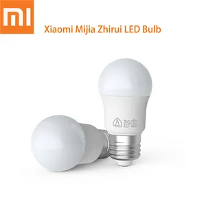 Оригинальная Светодиодная лампа Xiaomi Mijia Zhirui E27, белая энергосберегающая Настольная лампа с защитой от короткого замыкания, 5 Вт, 6500K