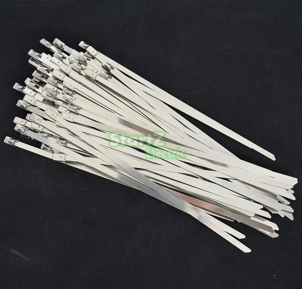 Металлический зажим для кабеля из нержавеющей стали 100 шт. 4 6 мм x 150 стяжка