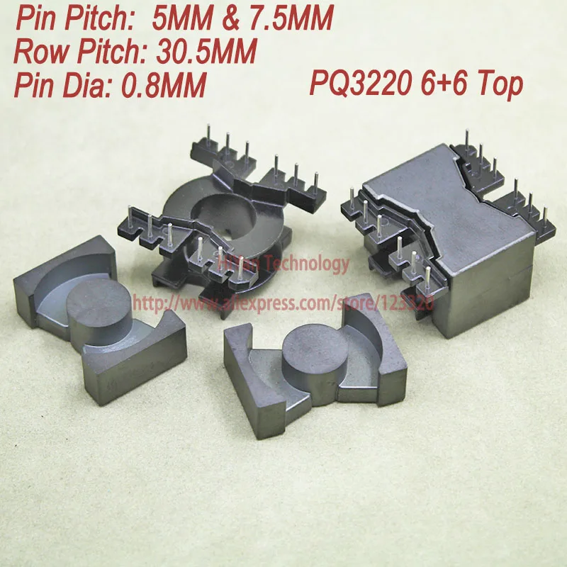 5 компл./лот PQ3220 PC40 ферритовый магнитный сердечник и 6pins + верхний вход Пластик