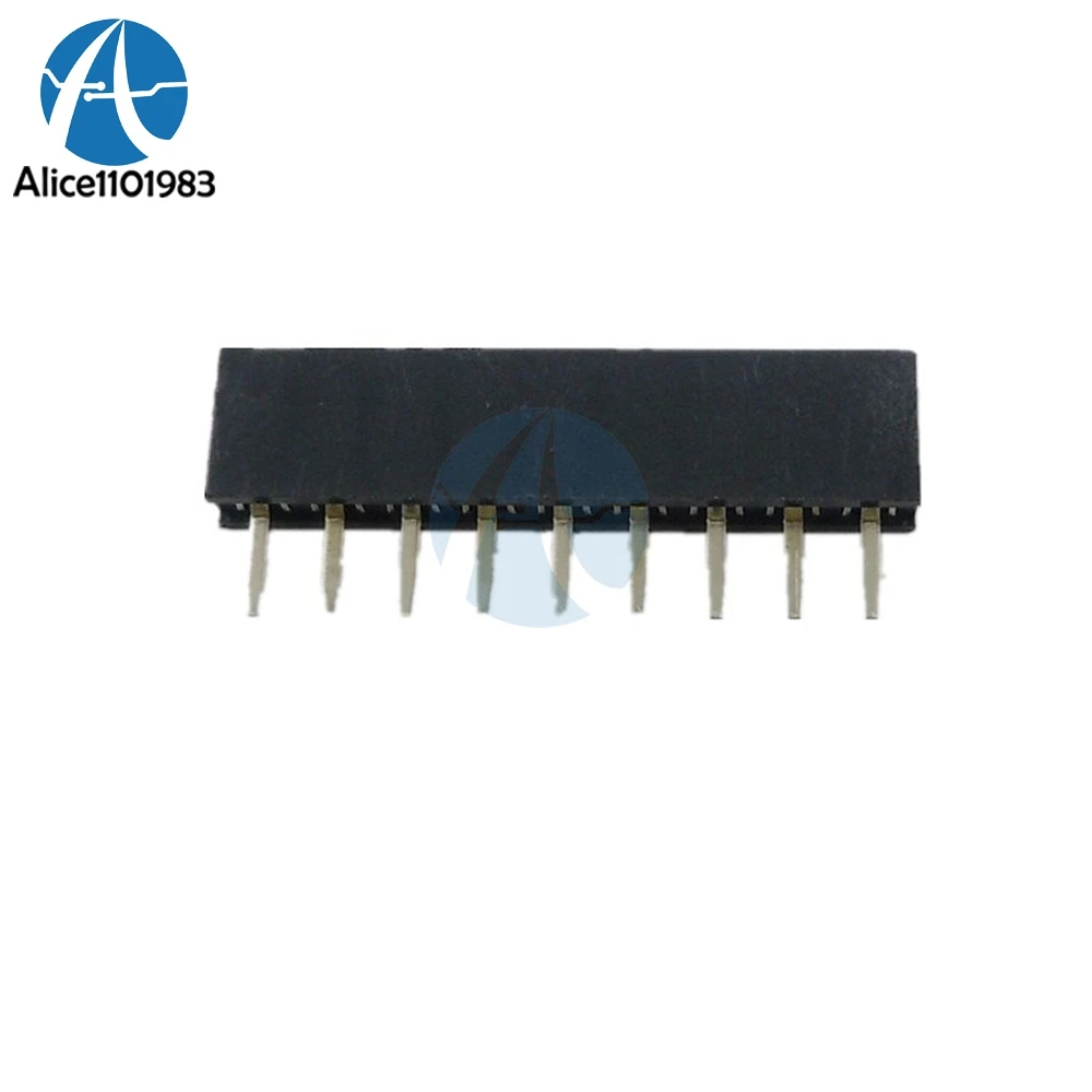 10 шт. в партии 1x9 Однорядный медный сплав 9-контактный разъем PCB гнездовой 2 54 мм |