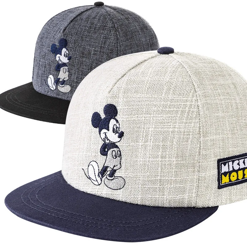 Детская кепка disney с Микки Маусом, модная детская шапка с рисунком, уличная одежда, хлопковый Регулируемый Воздухопроницаемый козырек Солнцезащитная бейсболка