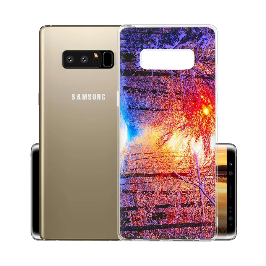 H10 Desxz чехол для телефона для samsung Galaxy A6 A7 A8 A9 A10 A40 A30 A50 A70 M10 M20 M30 крышка пейзаж зима снег - Цвет: H10
