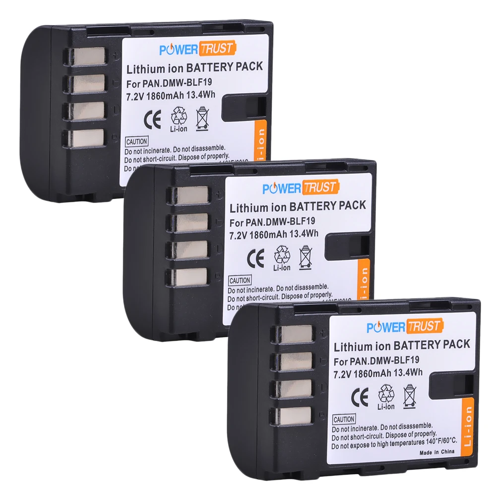 3 шт 1860mAh DMW BLF19 BLF19E батарея и зарядное устройство для Panasonic Lumix GH3 GH4 GH5 G9 GH4K GH3K