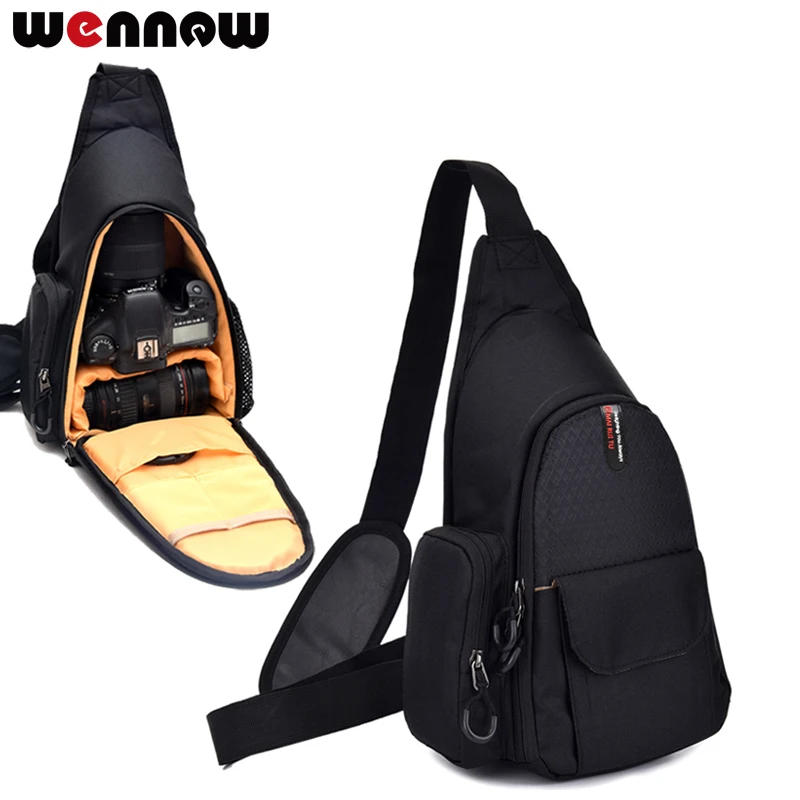 Wennew Waterproof DSLR Camera Bag Chest Package For Sony RX10 IV M3 M4 DSC-RX10 III H300 DSC HX350 A58 A57 Outdoor Triangle Bags
