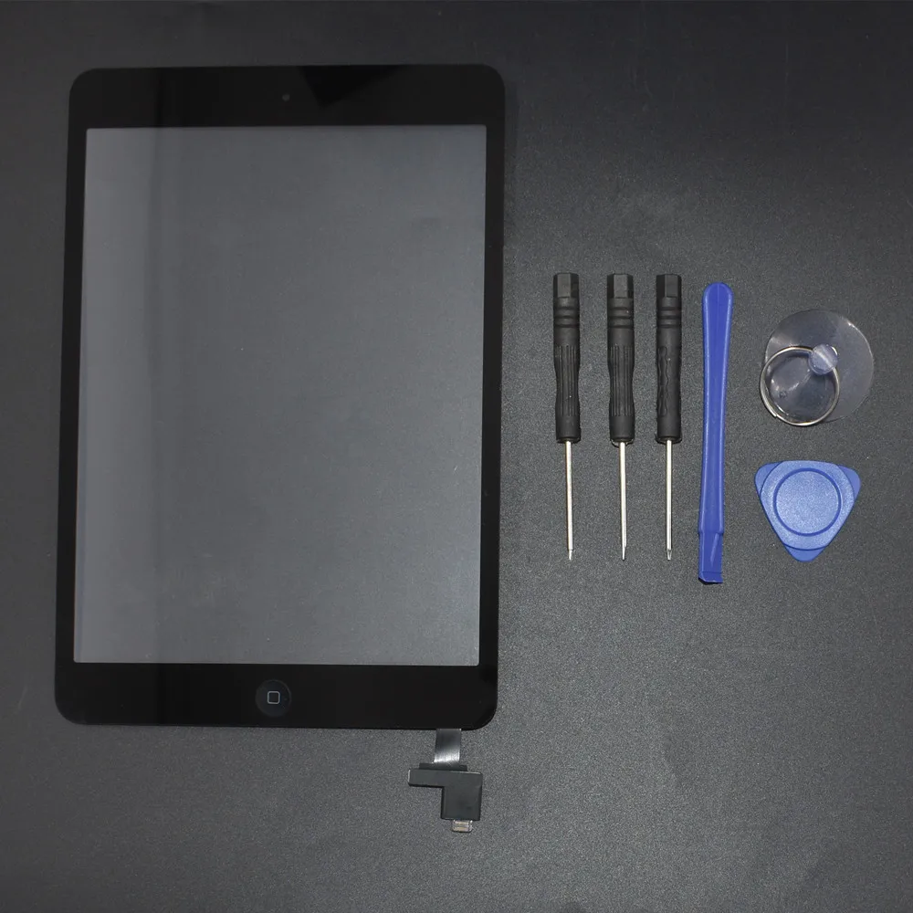 Планшет сенсорный экран для iPad Mini 1 2 стекло дигитайзер Замена + IC кнопка домой