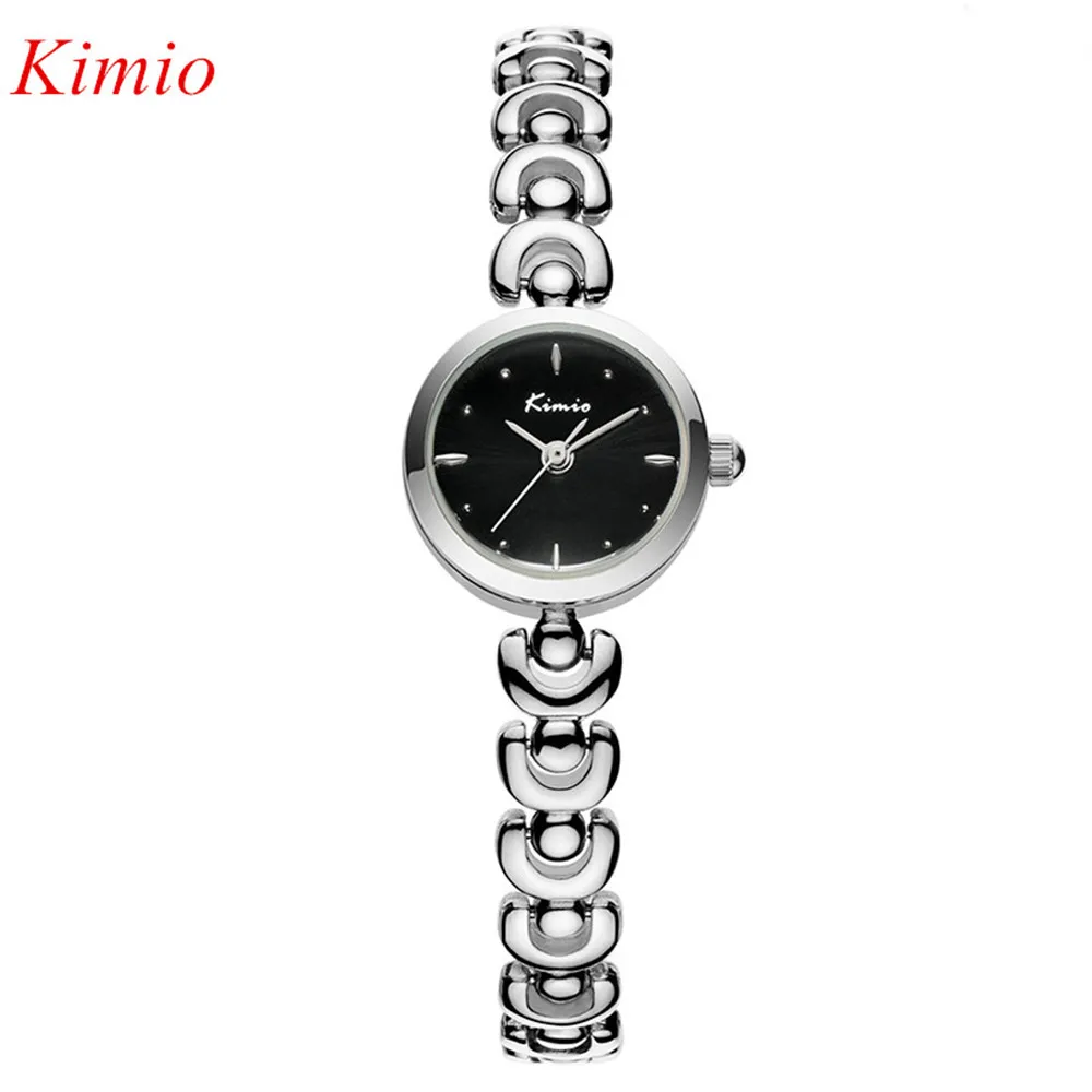 Kimio Кварцевые часы женщины золото люксовый бренд Полный Нержавеющей стали Леди