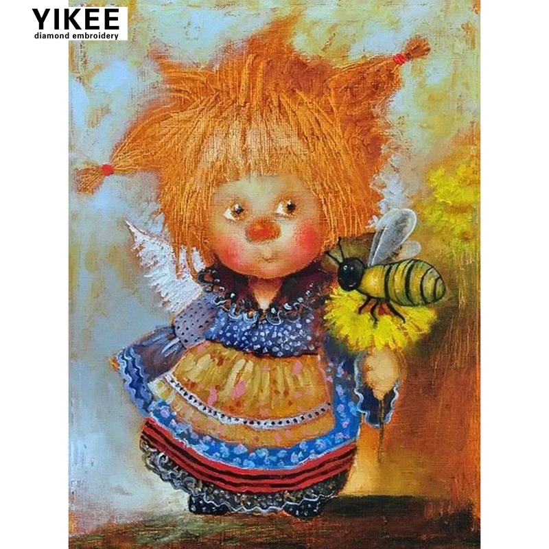 H389 diamond painting doll gift full diy square mosaic pictures angel | Дом и сад