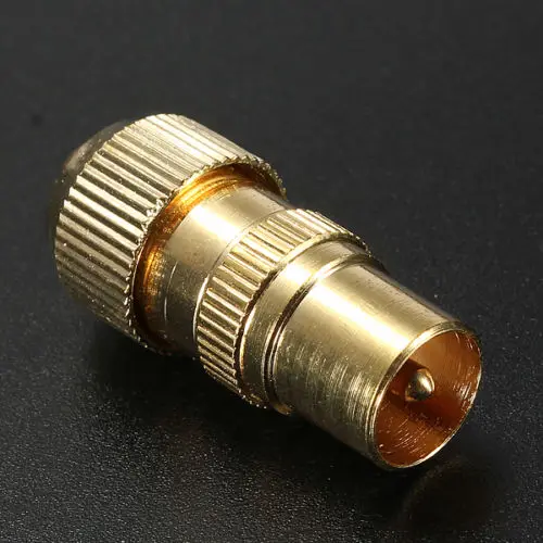 Позолоченный PAL Мужской Джек ТВ Антенный Разъем RF антенный коаксиальный адаптер