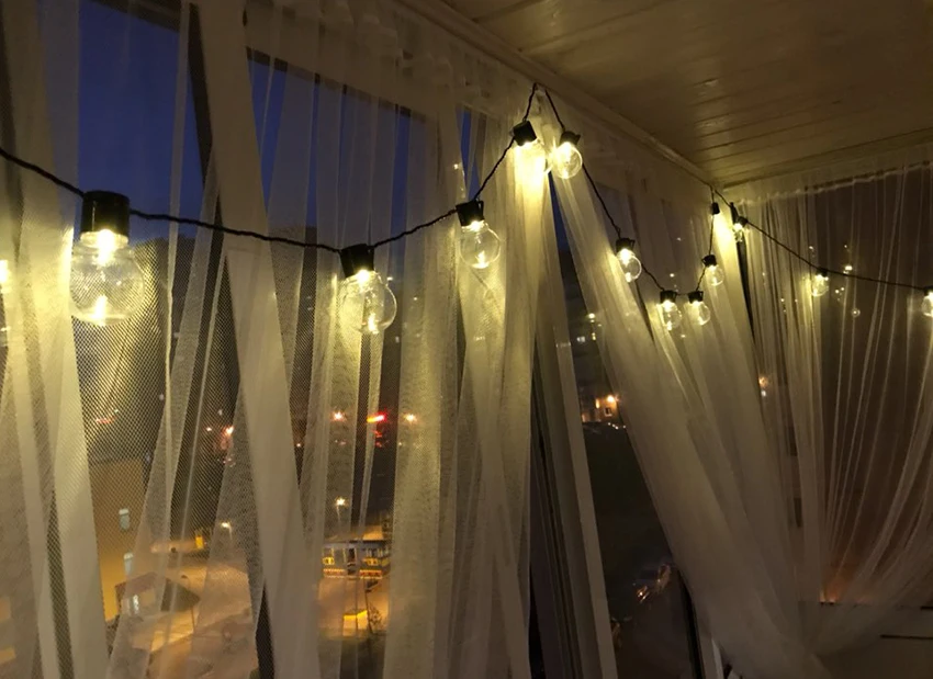 10 м 38 led Глобус лампа гирлянда Сказочный светильник Рождественский светильник G45 5 м 10 м Свадебная вечеринка светодиодный Сказочный светильник гирлянда для улицы