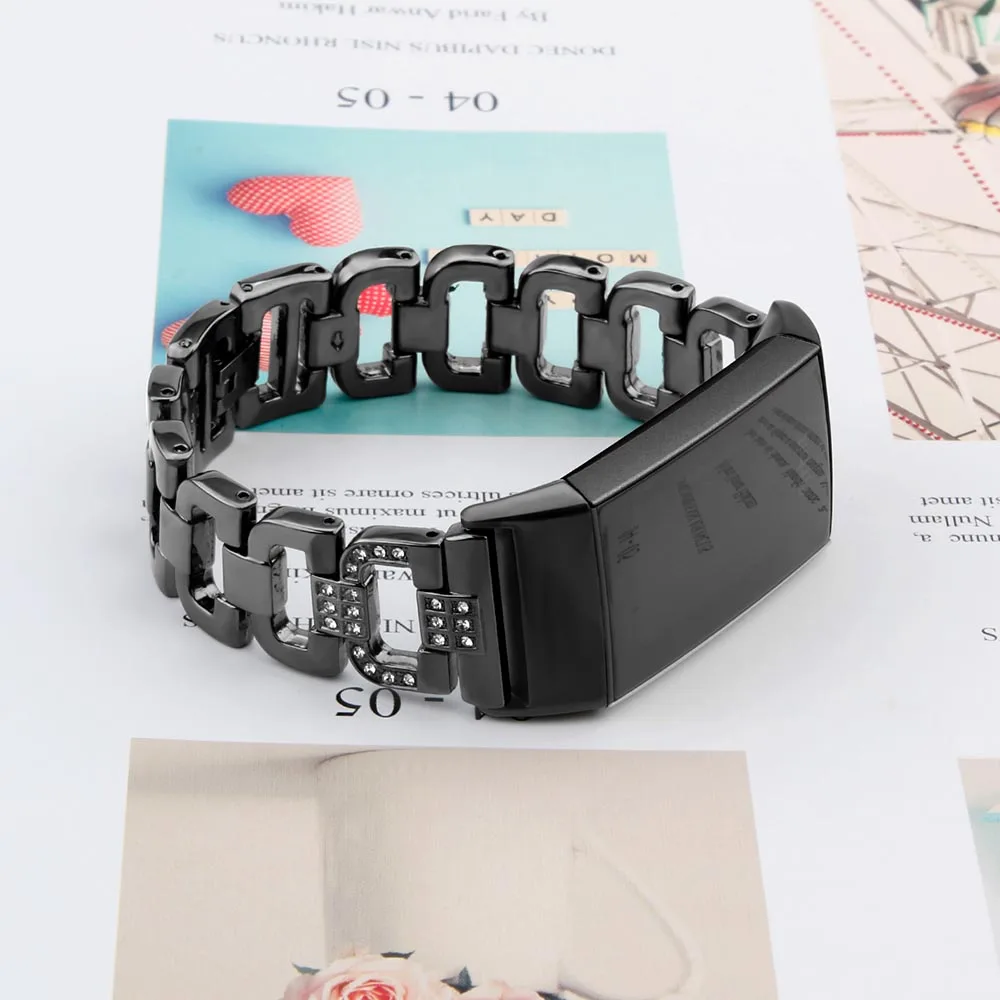 Полностью металлические браслеты для Fitbit Charge 3 сменный металлический браслет
