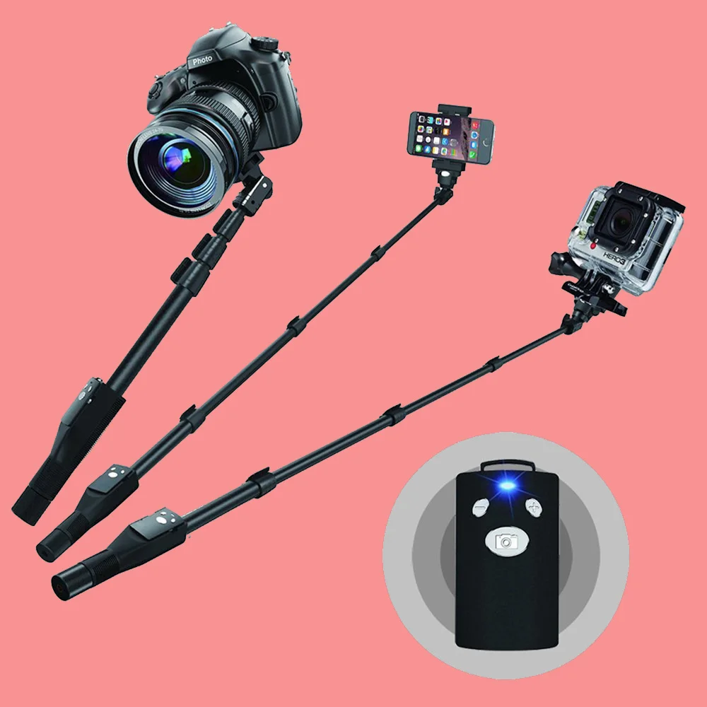 Yunteng 1288 для Gopro Hero5S 5 4S 4 3+ SJCAM SJ400 SJ5000 SJ6000 камера Ручной Bluetooth телефон селфи палка монопод селфи палка