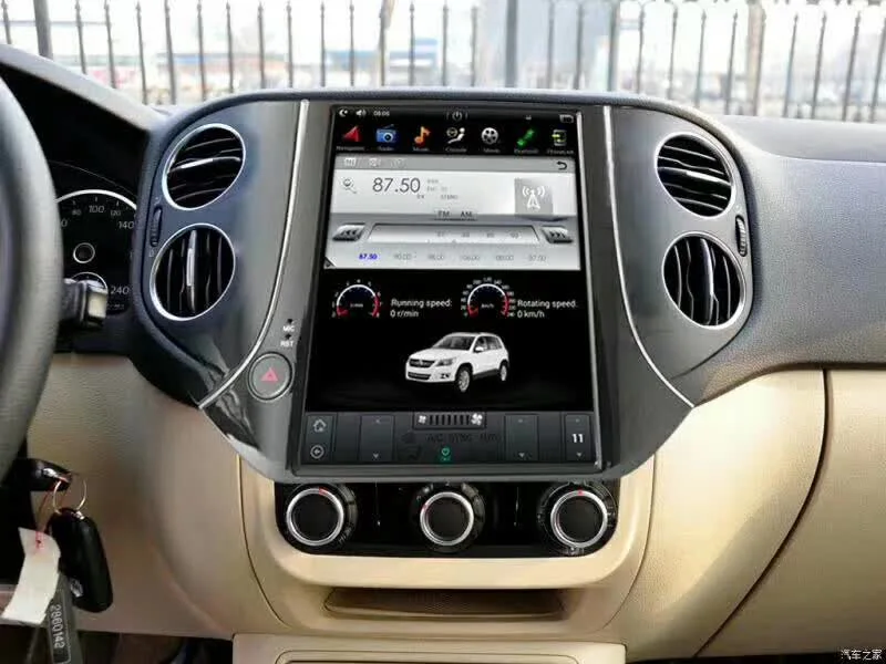 2 Din автомобильное радио Tesla стиль Android 7,1 автомобильный коврик gps-навигация, dvd-плеер 10,4 дюймов головное устройство для VW Tiguan/Volkswagen 2010