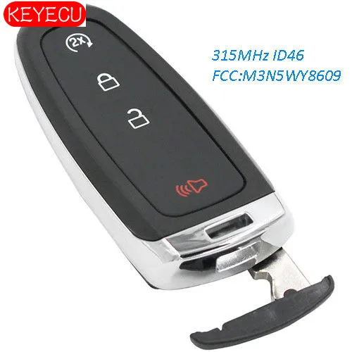 Замена Keyecu умный пульт дистанционного запуска Smart Prox ключ 315 МГц ID46 Fob передатчик 4B для Ford FCC: M3N5WY8609