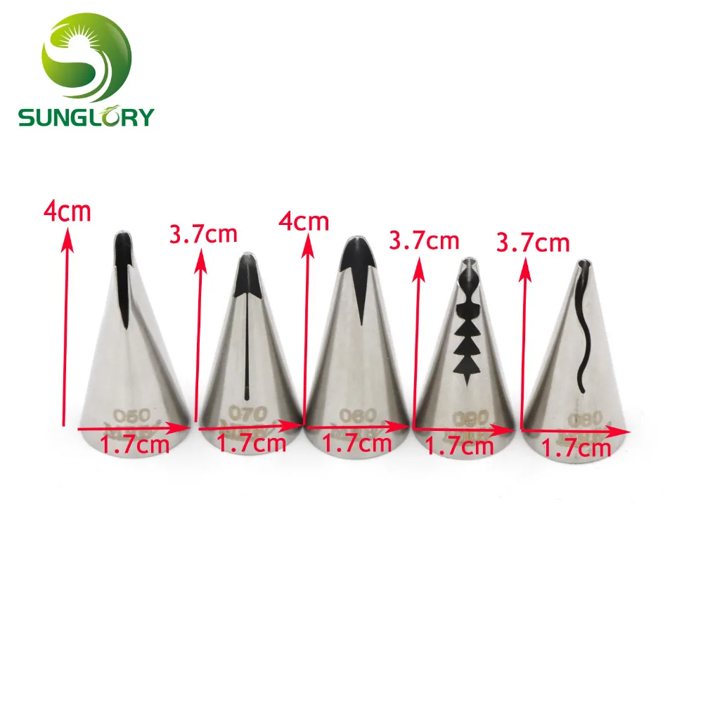 5 шт. кондитерские насадки из нержавеющей стали для украшения торта