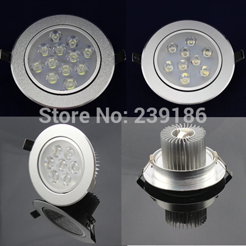 1 шт. светодиодный потолочный светильник 1W3W5W7W9W12W AC85-265V вниз свет Встраиваемый светодиодный настенный Точечный светильник с светодиодный драйвером для домашнего освещения
