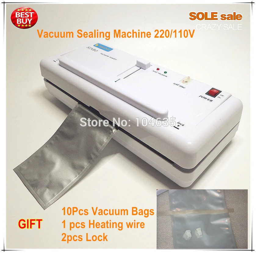 

Free shipping Home Electric Vacuum Food Sealer Heat Sealing Machine 220V/110V Household Packing Sealers Food Saver Preserver