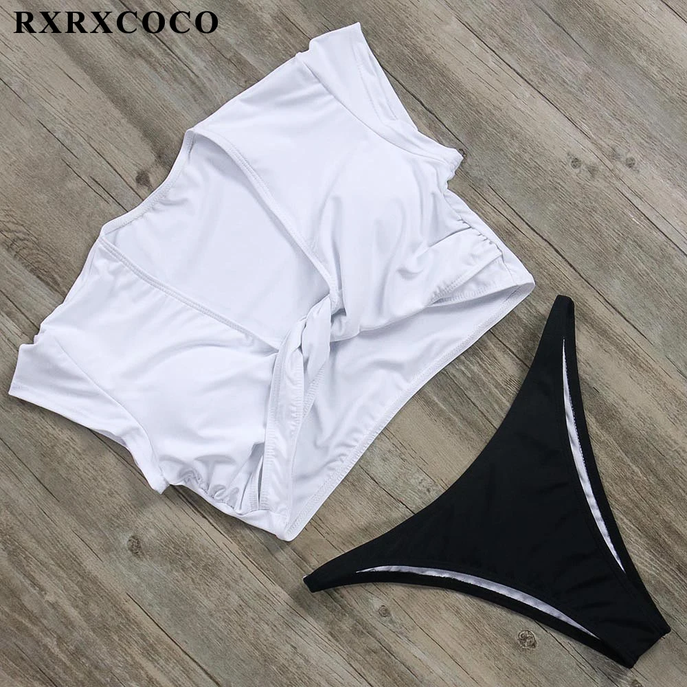 RXRXCOCO, новейший дизайн, купальник, женский купальник, комплект бикини, короткий рукав, купальный костюм, пуш-ап, бразильские бикини, пляжная одежда