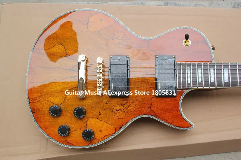 Пользовательские деревянные Электрогитары золото Аппаратные средства Новое