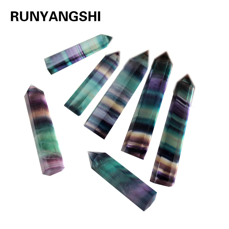 Флюоритовая Радужная колонна Runyangshi 1 шт. Хрустальная энергетическая