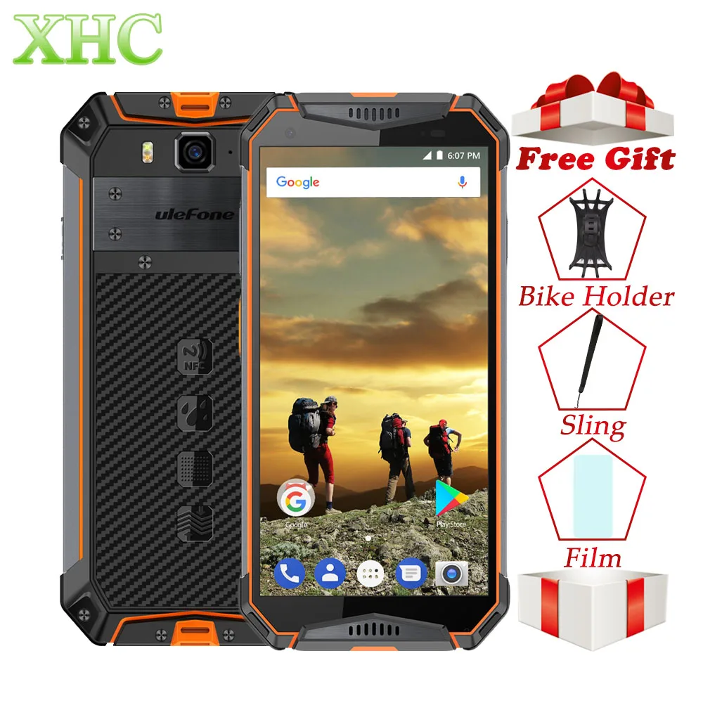 Ulefone Armor 3 4 Гб + 64 IP68 водонепроницаемый мобильный телефон Android 8 1 5 7 ''Helio P23 Octa Core