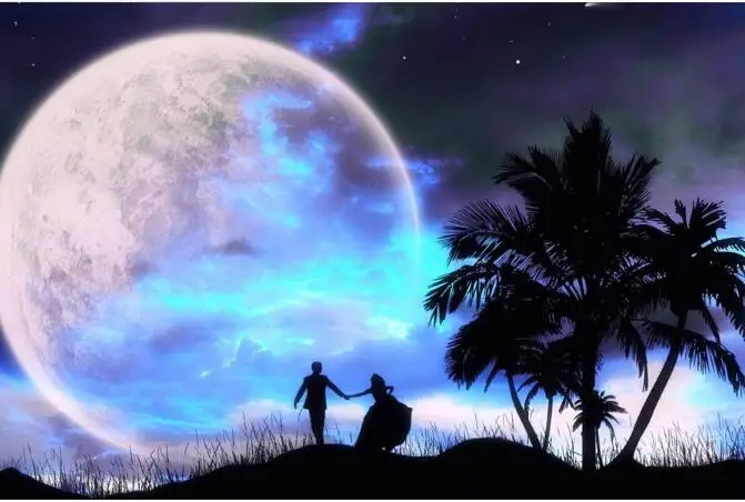 

Алмазная живопись, полноформатная картина с изображением ночного пейзажа, Луны, круглых страз, вышивка крестиком, картина для гостиной