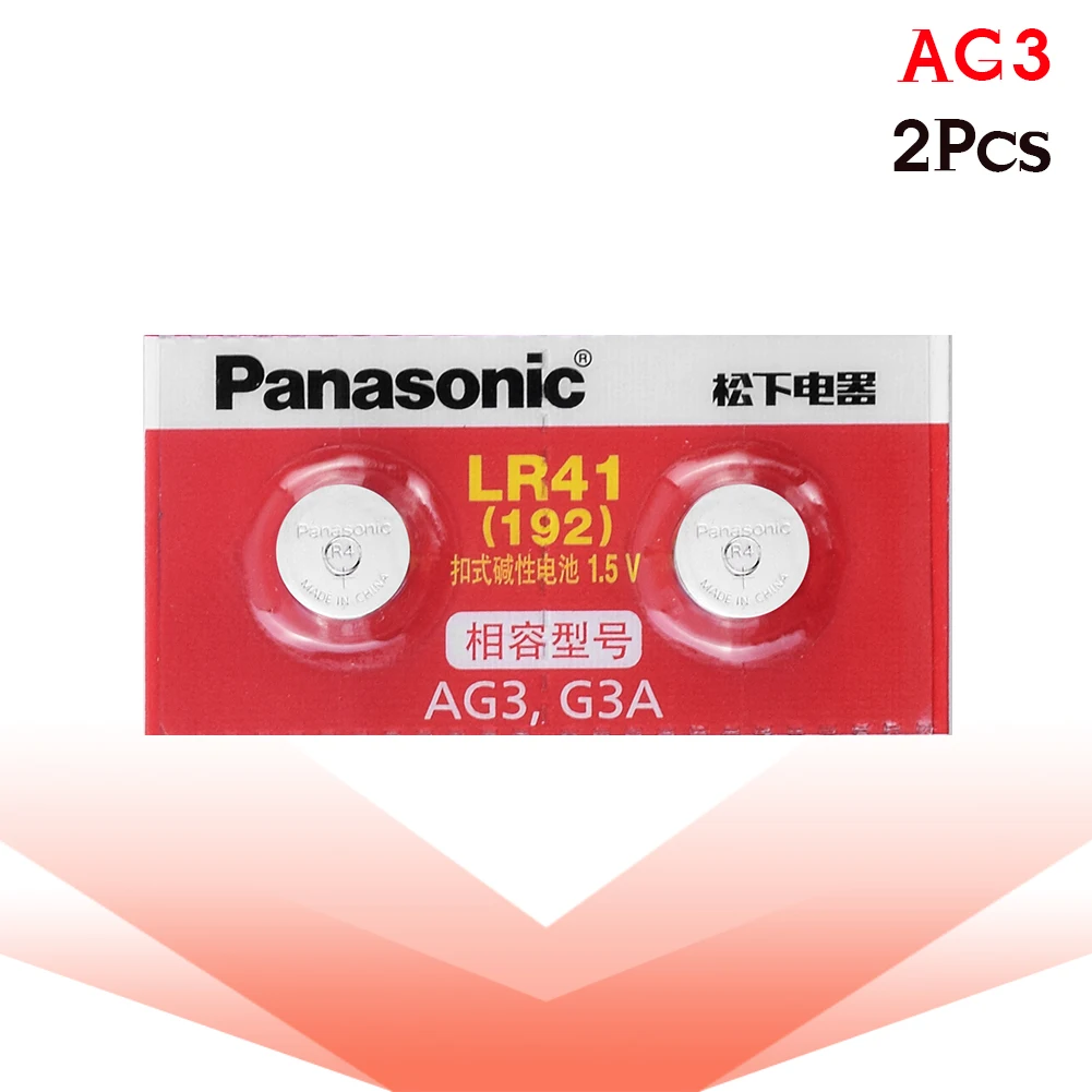 100% Оригинальные Литиевые Батарейки Panasonic 2 шт./лот 192 392A Zn/MnO2 1 5 V LR41 кнопочные