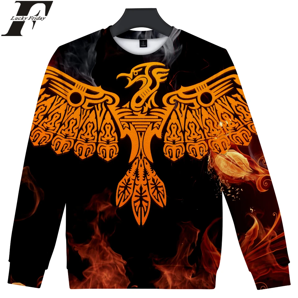 Жар 3D пуловер без головного убора Толстовка аниме Стиль человек/Женская