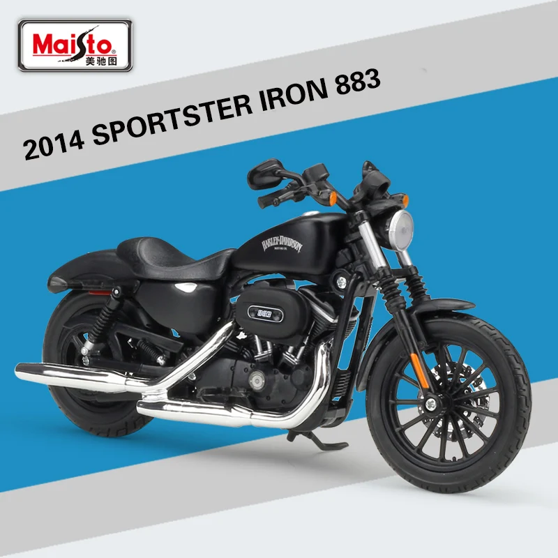 Модели спортивных велосипедов Maisto 2014 Sportster Iron 883 1:12 игрушки для детей бесплатная
