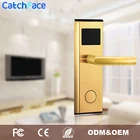 Золотой цвет нержавеющая сталь умный дверной замок горячая Распродажа цифровой умный дверной замок RFID карта Отель дверной замок