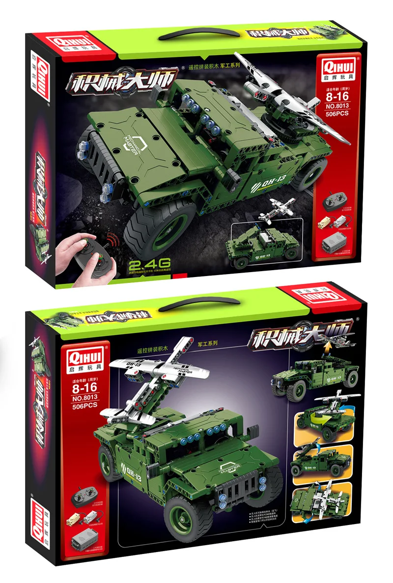 Новая Военная серия RC автомобиль Fit Technic город пульт дистанционного управления Двигатель Мощность функция строительный блок кирпич Diy игрушка малыш