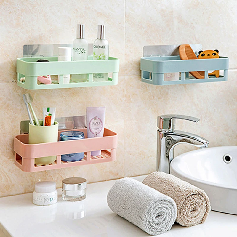 Клейкая полка для ванной комнаты Badkamer Rek стеллаж хранения угловая душа Кухонное