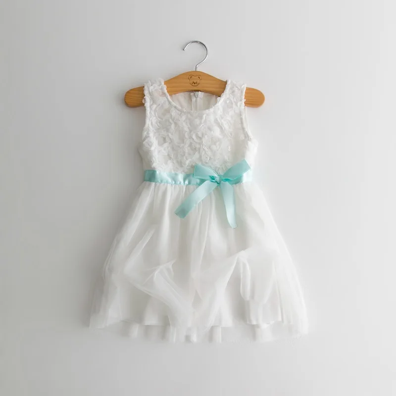 Baby Girls Dresses Sweet Lace Bowknot Dress Toddler Girl Floral Princess Party Frocks kids Casual Clothes For 3 4 6 8 9 Yrs | Детская