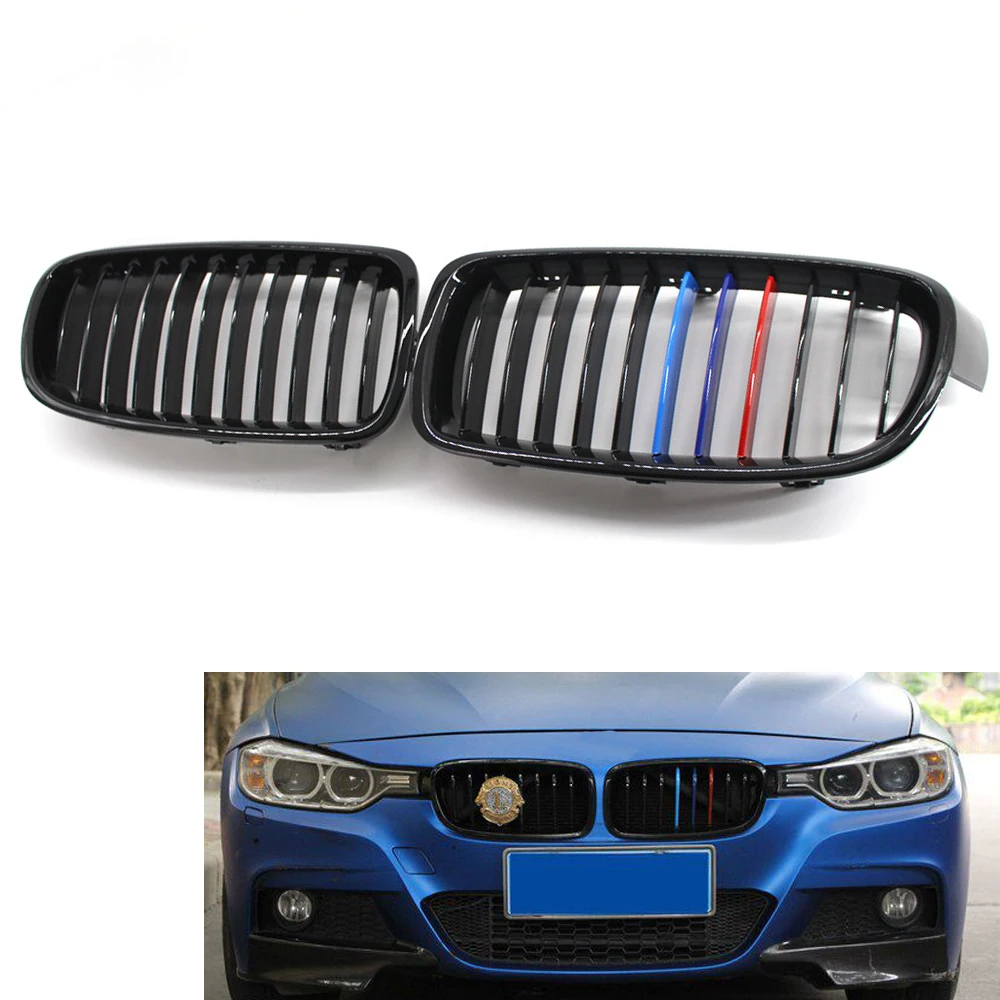 

Front Kidney Grille Gloss Black M-Color fits for BMW F30/F31Sedan/Wagon 2012-17