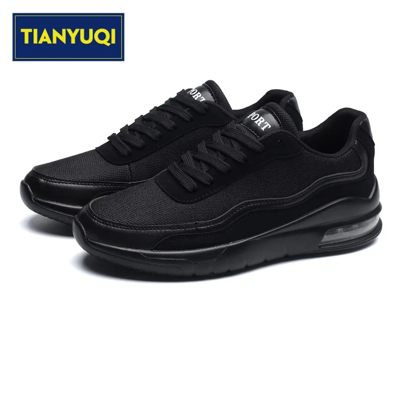 TIANYUQI Cushion Running Shoes For Men Autumn Breathable Mesh Sports Male Outdoor Trainers Jogging Walking Sneakers | Спорт и