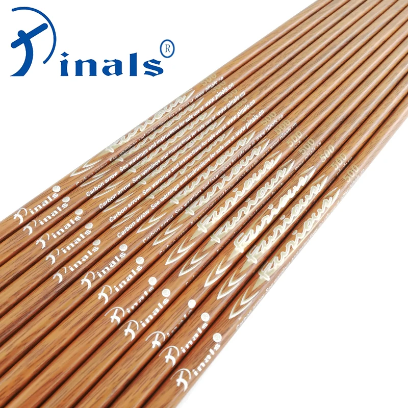Inals Archery Spine 400 500 600 ID6.2mm 32 дюйма древесная кожа карбоновые Стрелы Вал Рекурсивный