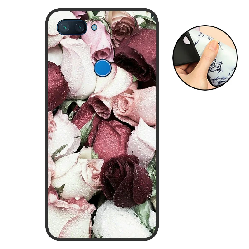 Capa Xiaomi Mi 8 Lite Case Black Matte Soft TPU Funda Silicone Phone Back Protective Coque Cover | Мобильные телефоны и