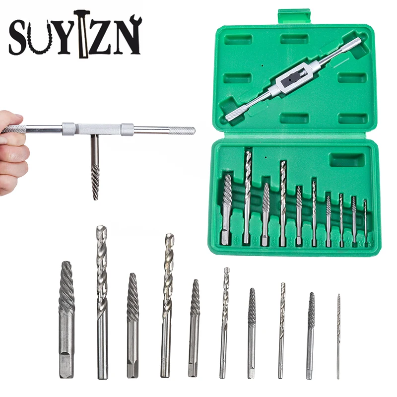 Черный белый винтовой экстрактор сломанный болт для удаления сверл набор с