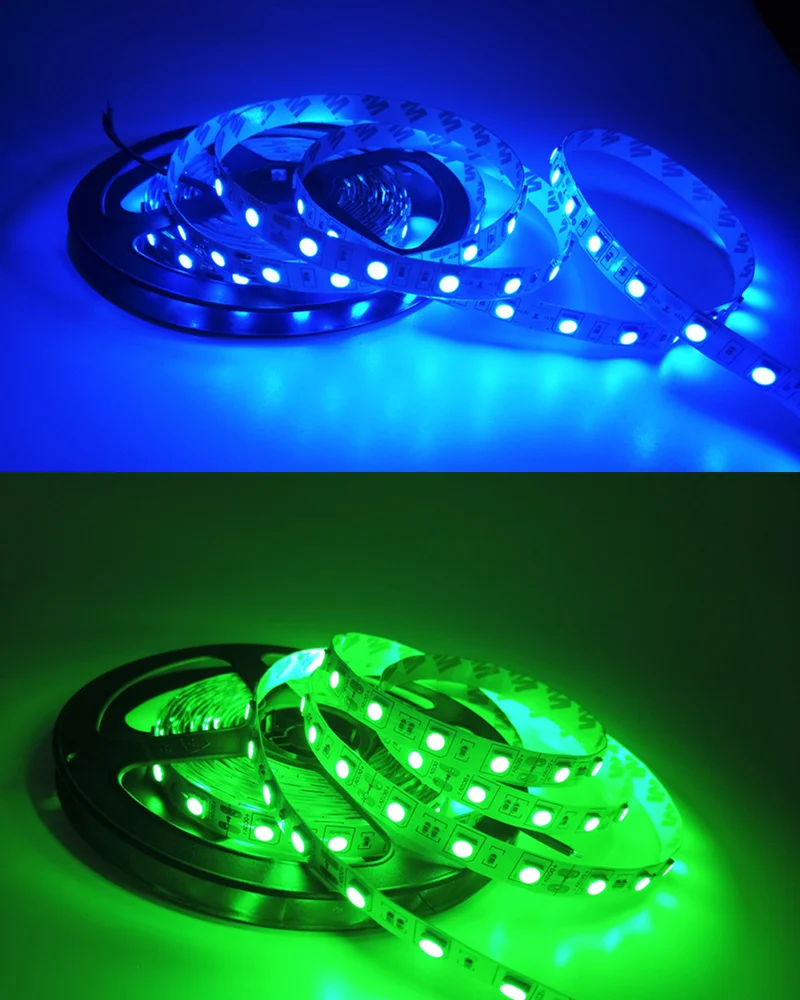 5050 SMD RGB Светодиодные ленты светильник AC/DC 12V Водонепроницаемый Светодиодные ленты e 50/100/120/200 см для фотостудии компьютер чехол клейкая лента лампа