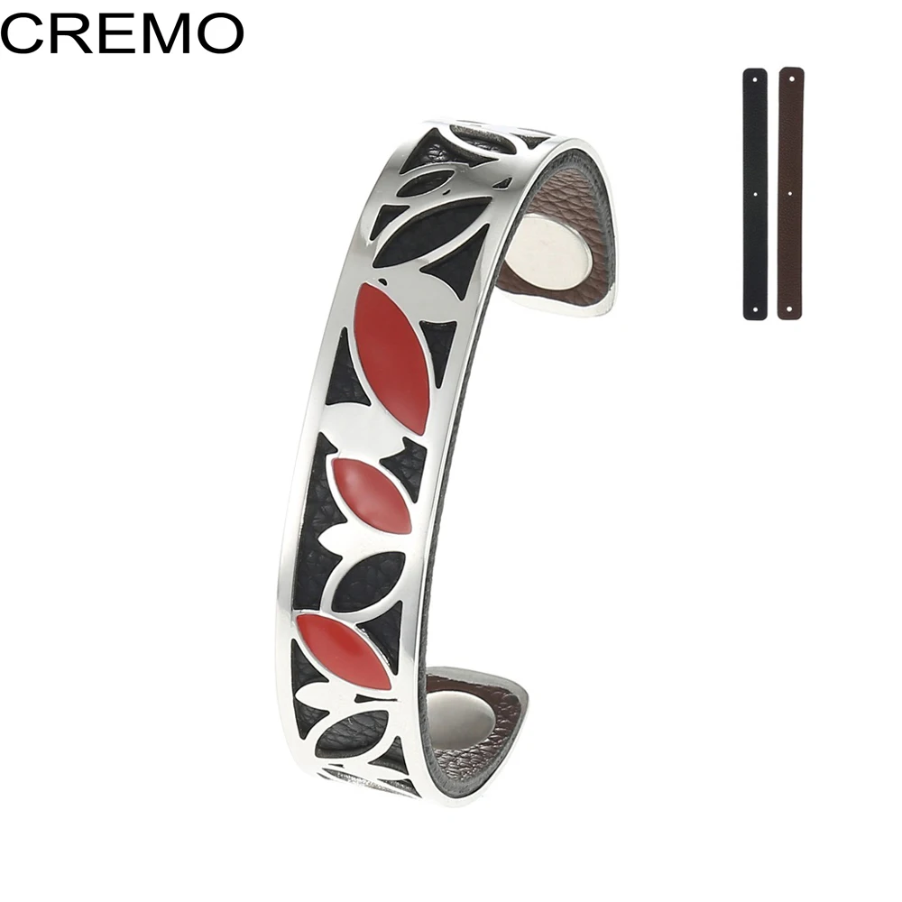 Женские эмалированные браслеты Cremo браслет из нержавеющей стали Manchette Femme Pulseira