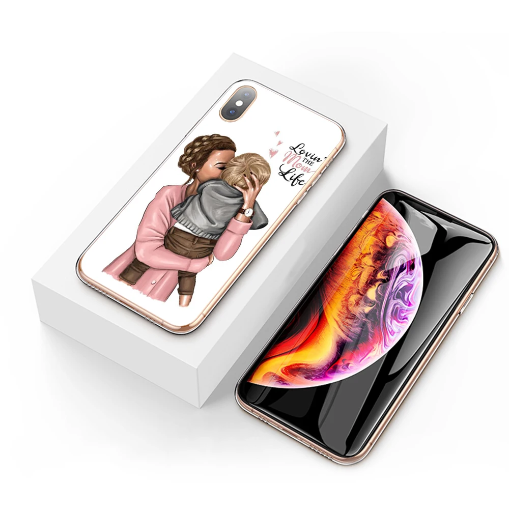 Lavaza Brown Hair Baby Mom Girl Queen Hard Phone Cover for Huawei P30 Pro Lite Nova 3 3i Honor 8 9 10 7A Case | Мобильные телефоны