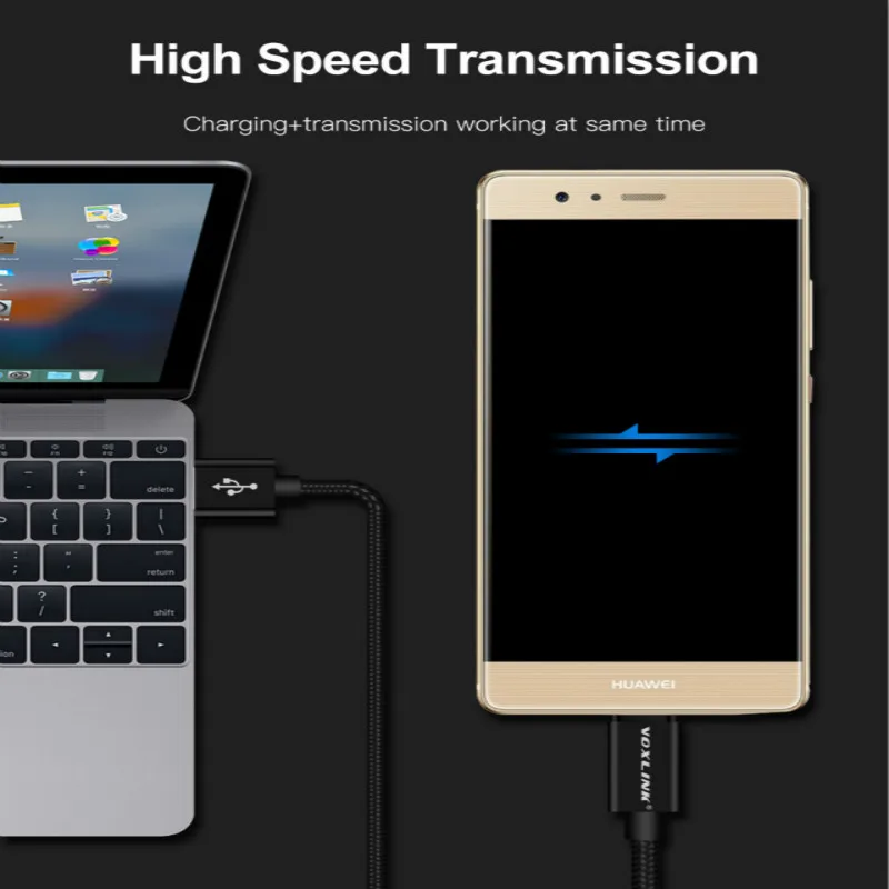 Кабель Micro USB VOXLINK 5 шт. в упаковке В 2 4 А usb кабель для зарядки мобильного телефона