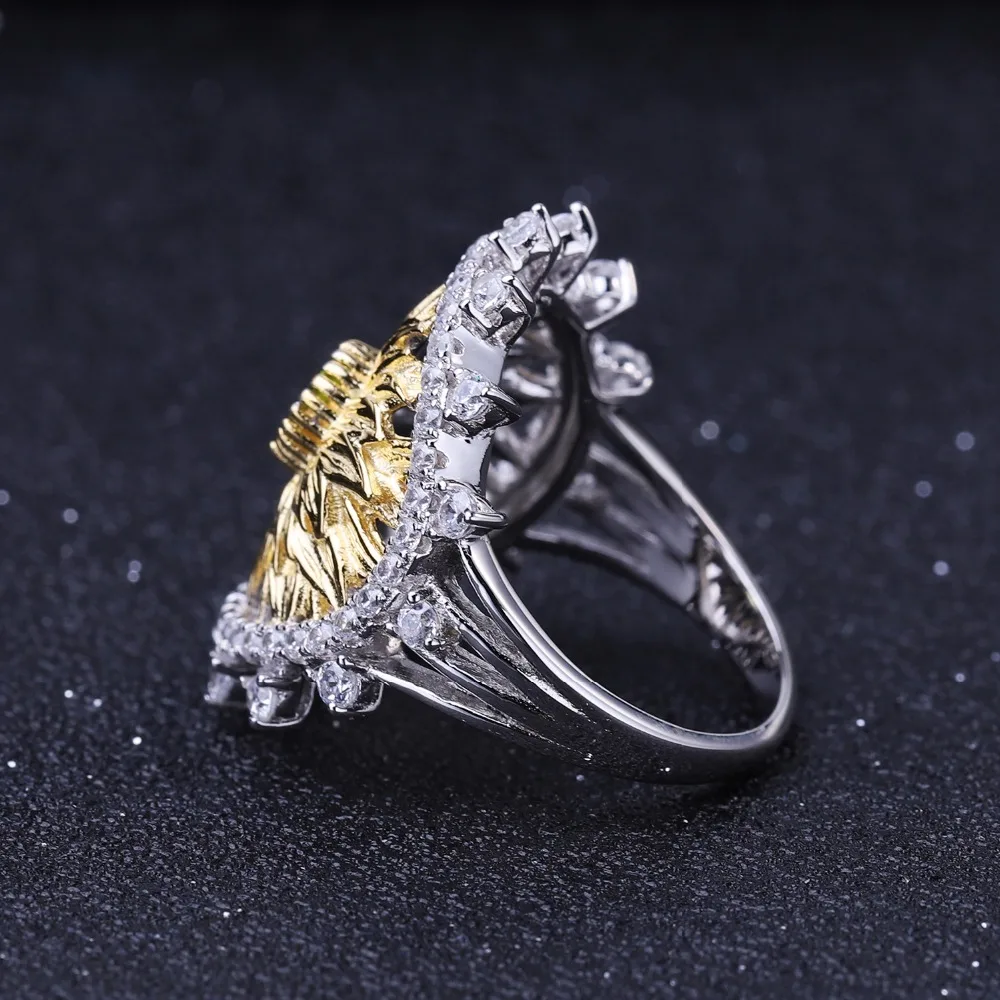 GEM'S BALLET 925 Sterling Silver Handmade Ring for Women Engagement 1.00Ct Natural Peridot Gemstone Sunflower Rings Fine Jewelry |