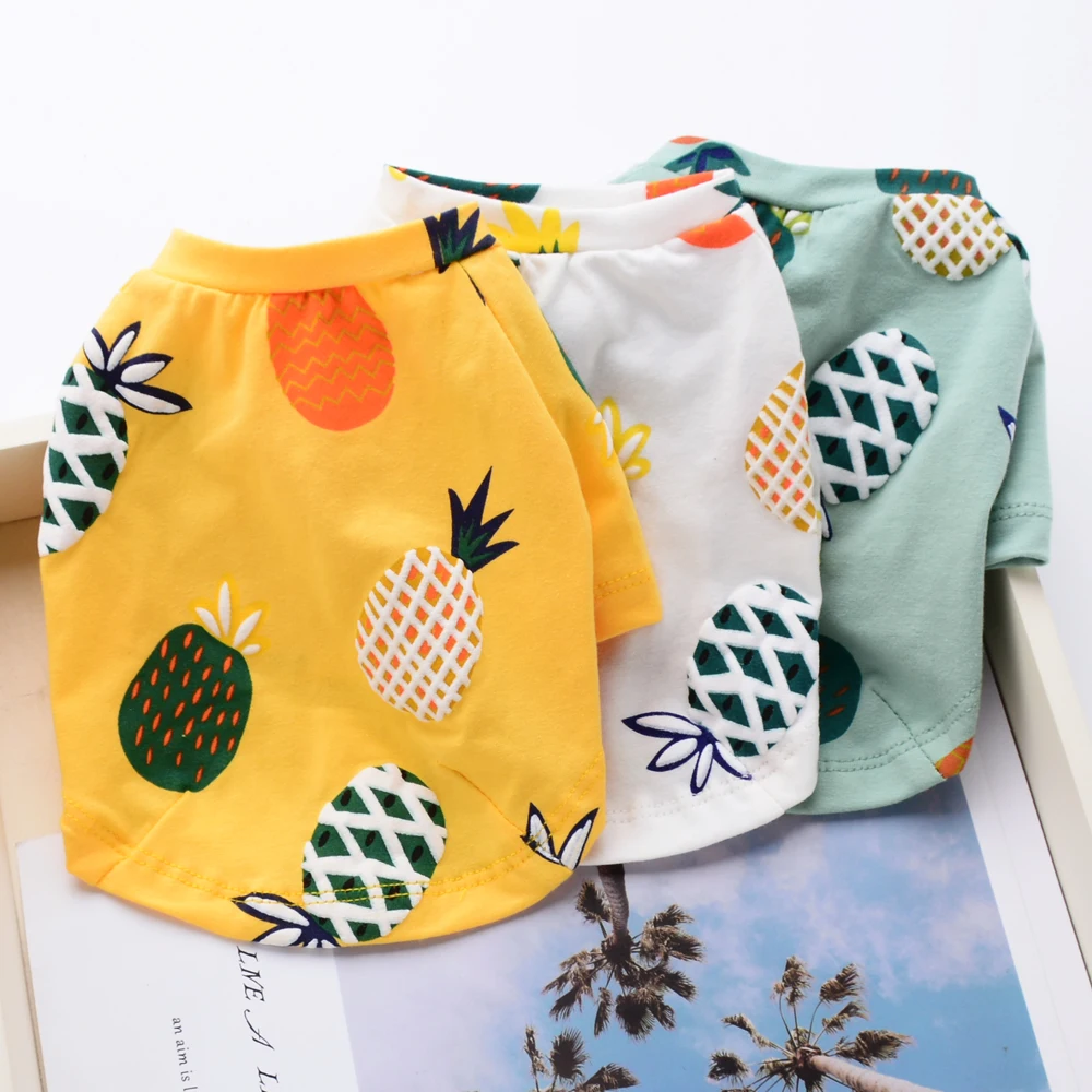 Маленькая летняя одежда для собак футболка милое платье собаки с изображением