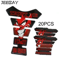 jeebay 20pcs devil logo motorcycle tank pad motorcycle protector tank moto decals tank sticker tankpad stickers