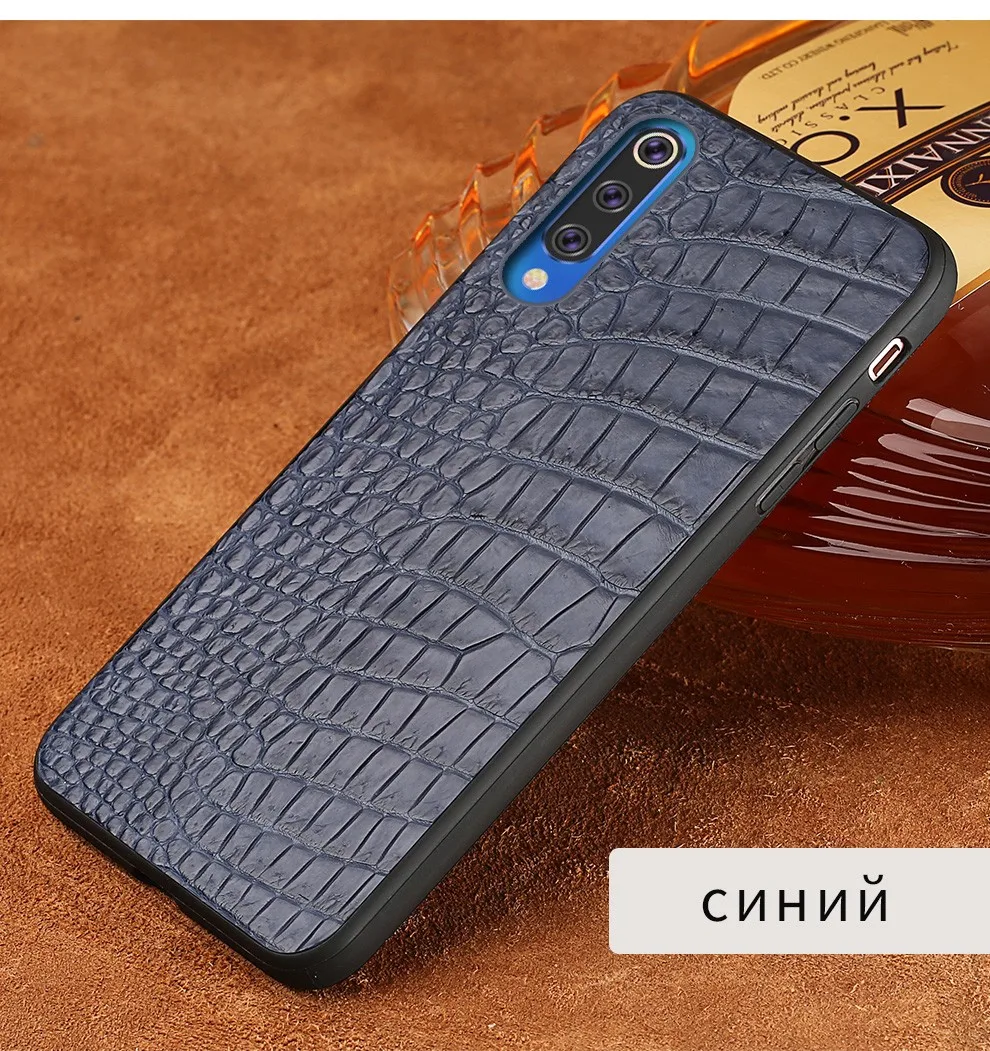Роскошные настоящие чехлы из крокодиловой кожи для Xiaomi mi 9 9T Pro 9SE 8 Lite A3 Note 10 чехол для Red mi Note 8 pro 8T note 7 4x5 Plus