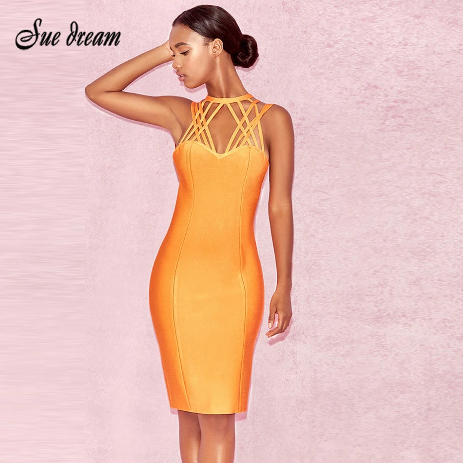 2021 летнее Новое Женское Бандажное платье без рукавов с круглым вырезом