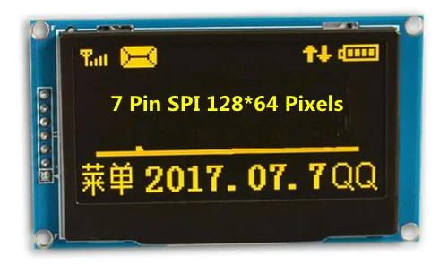 Модуль OLED дисплея 2 42 дюйма белый синий желтый зеленый 128x64 4 проводной интерфейс SPI